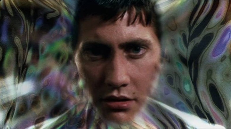 Donnie Darko (Jake Gyllenhaal) piercing the veil of reality in Donnie Darko