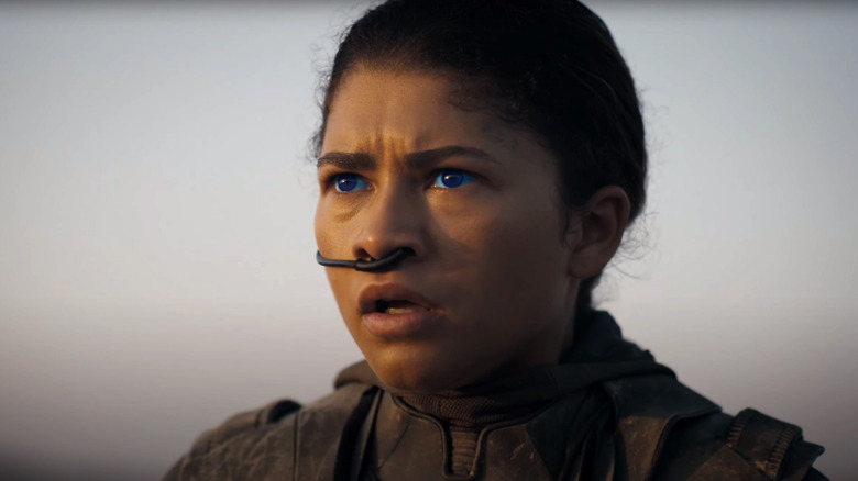 Zendaya as Chani, realizing she made a poor choice in Dune Part Two