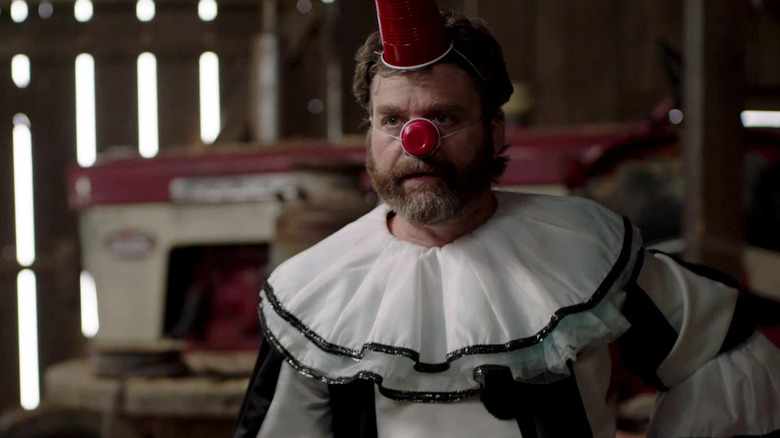 Chip Baskets (Zach Galifianakis) dressed as a clown on Baskets