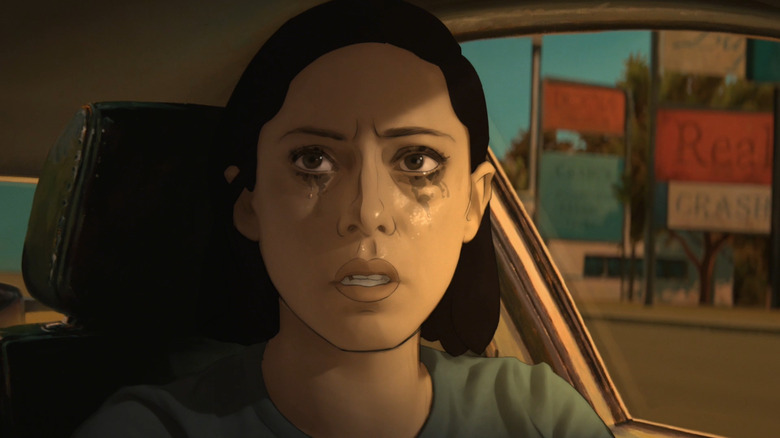 Alma Winograd-Diaz (Rosa Salazar) with her makeup smeared on Undone