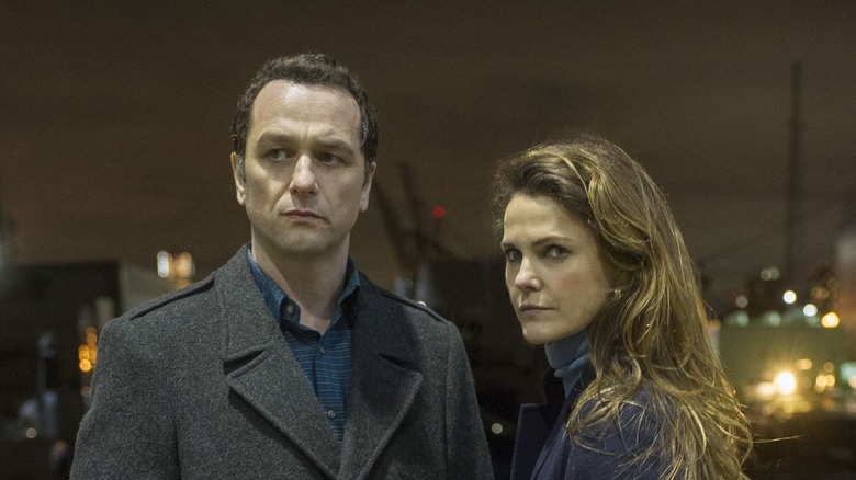 Matthew Rhys as Philip Jennings and Keri Russell as Elizabeth Jennings in The Americans.