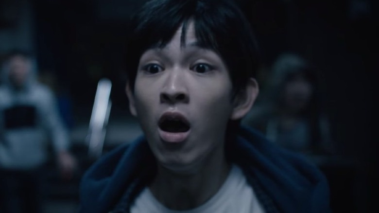 young boy shocked