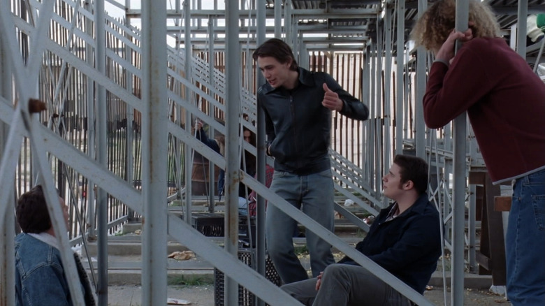 The Freaks hanging out under the bleachers on Freaks and Geeks