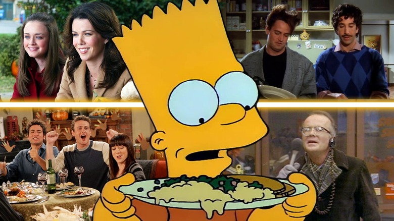 Alexis Bledel as Rory and Lauren Graham as Lorelai on Gilmore Girls, Bart Simpson on The Simpsons, Matthew Perry as Chandler and David Schwimmer as Ross on Friends, Josh Radnor as Ted, Jason Segel as Marshall, and Alyson Hannigan as Lily on How I Met Your Mother, and Richard Sanders as Les on WKRP in Cincinnati