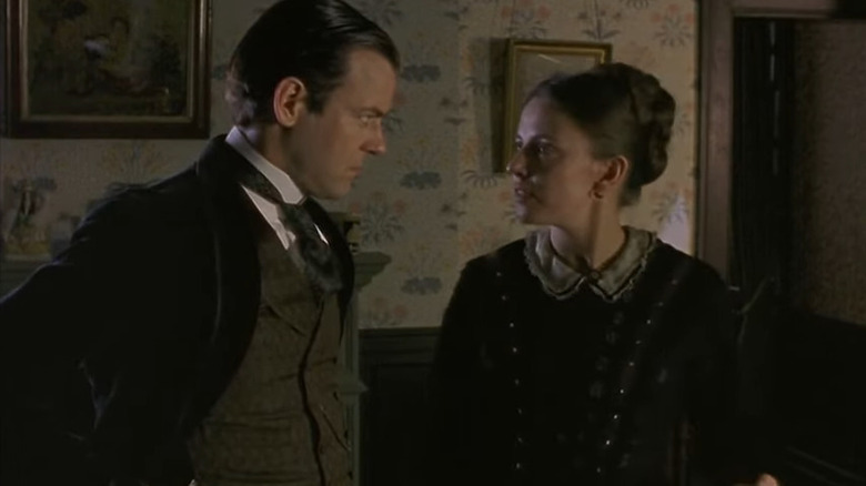 Jolyon (Rupert Graves) and Helene (Amanda Ooms) in flirtation in The Forsyte Saga