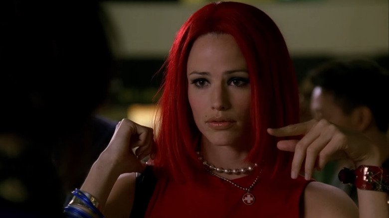 Jennifer Garner as Sydney Bristow with red hair in Alias