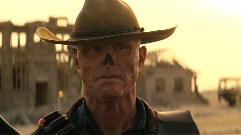 Walton Goggins plays the most handsome noseless skinless cowboy Ghoul ever in Fallout