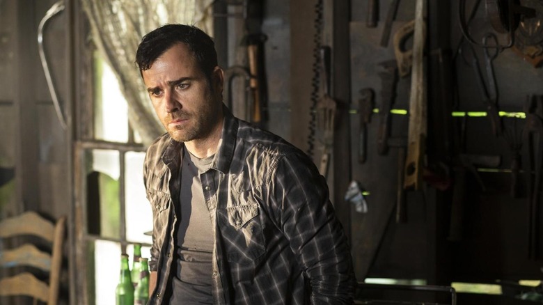 Justin Theroux, as Kevin, goes through a series of emotions in The Leftovers