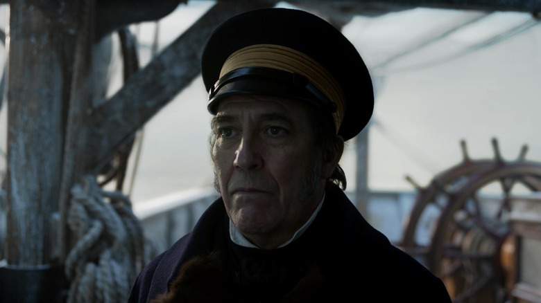 Ciarin Hinds, as Sir Franklin, looks on in stoic horror in The Terror