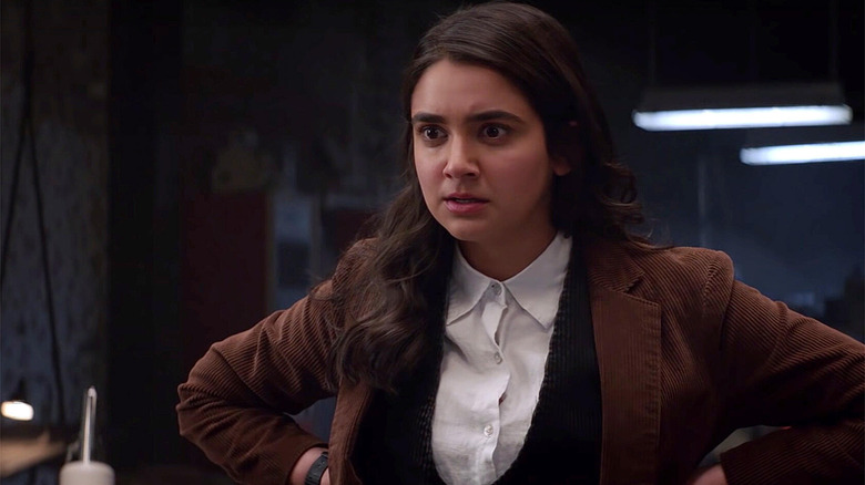 Geraldine Viswanathan as Eliza looking angry in Miracle Workers