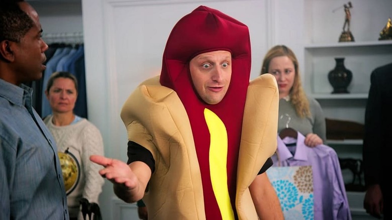 Tim Robinson wearing a hot dog costume in I Think You Should Leave