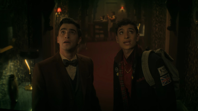 Edwin (George Rexstrew) and Charles (Jayden Revri) looking up in Dead Boy Detectives