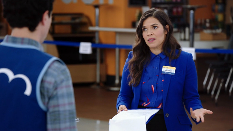 Amy Sosa (America Ferrera) talking on Superstore