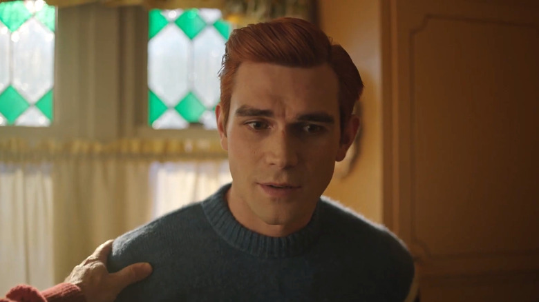 KJ Apa's Archie Andrews thinking in Riverdale