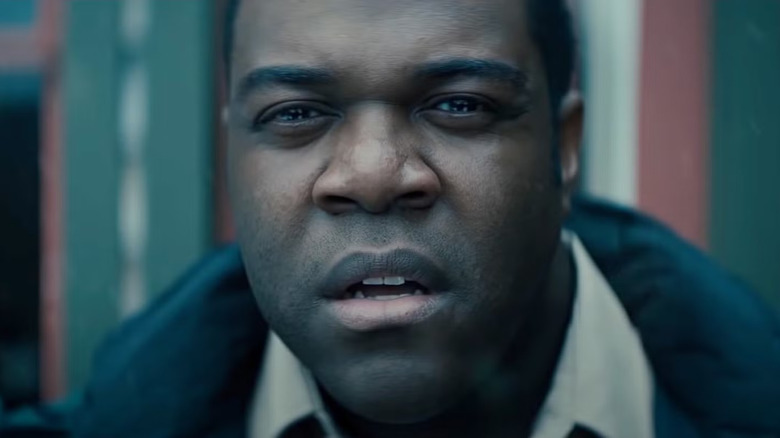 Sam Richardson as Finn, not quite believing what he's seeing in Werewolves Within
