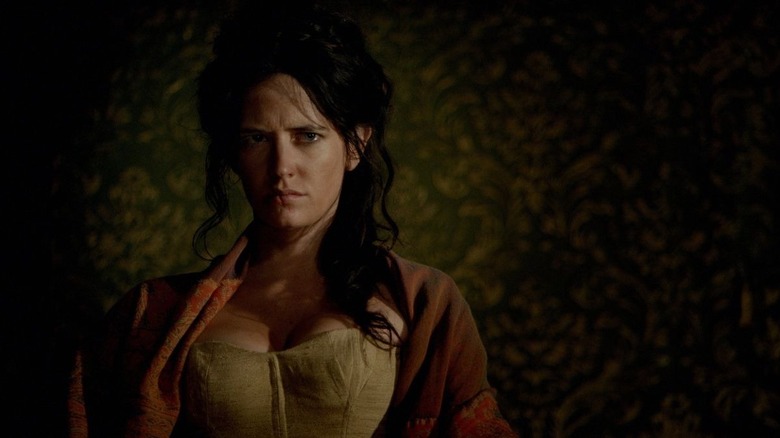 Eva Green as Madelaine, offering a withering glare in The Salvation
