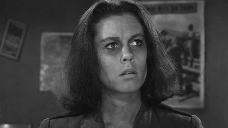 Woman (Elizabeth Montgomery) looking distraught on The Twilight Zone