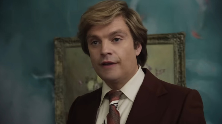 Donald Trump (Sebastian Stan) talking in The Apprentice