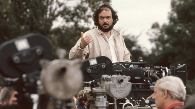 Stanley Kubrick overseeing army of cameras on set of Barry Lyndon