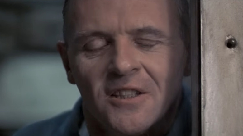 Hannibal Lecter (Anthony Hopkins) blinking in The Silence of the Lambs