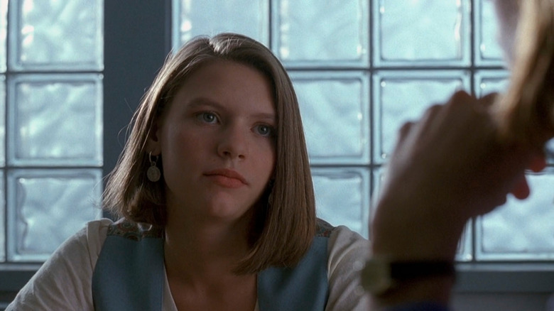 Tracy (Claire Danes) being interviewed on Law & Order
