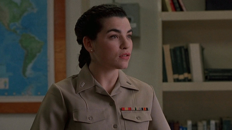 Ruth Mendoza (Julianna Margulies) in military uniform on Law and Order