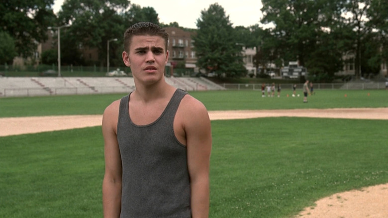 Paul Wesley as Danny on track field in Law and Order: SVU