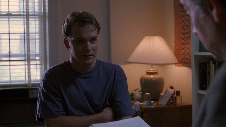 Peter Sarsgaard as Josh being interviewed on Law & Order