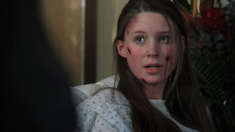 Jessica (Rooney Mara) with facial lacerations in Law & Order SVU