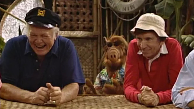Gilligan (Bob Denver) and Skipper (Alan Hale Jr.) with Alf