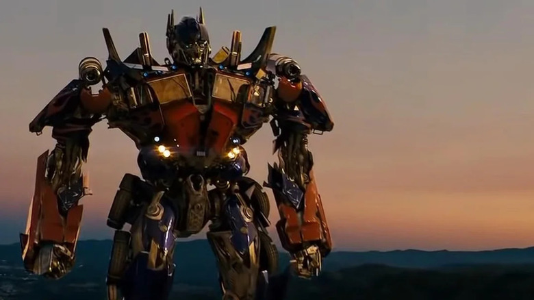 Optimus Prime watching a sunset in Transformers