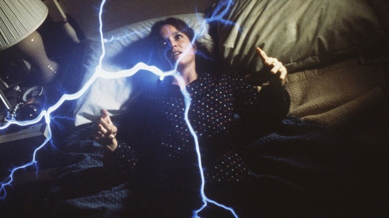 Barbara Hershey, as Carla, dealing with the entity in The Entity