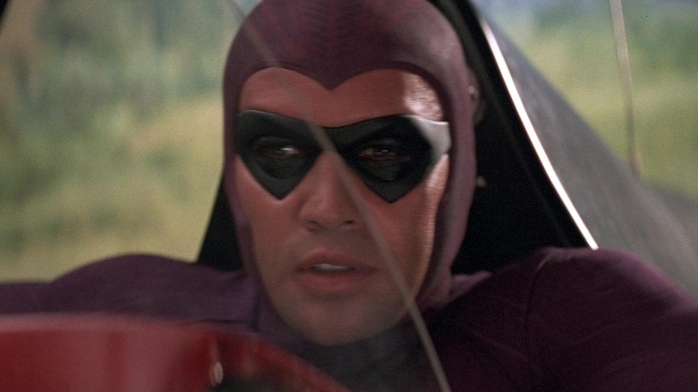 The Phantom (Billy Zane) flies a plane in The Phantom