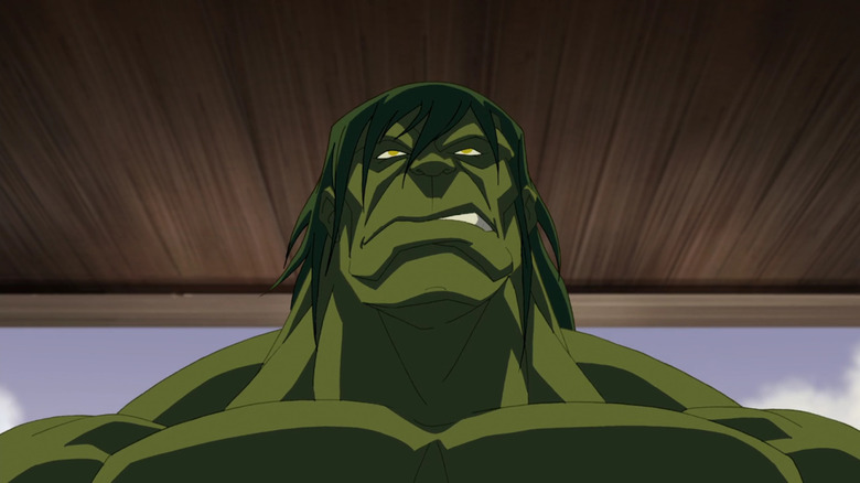 Hulk grimacing