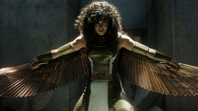 May Calamawy as Layla El-Faouly in her Scarlet Scarab costume in Moon Knight