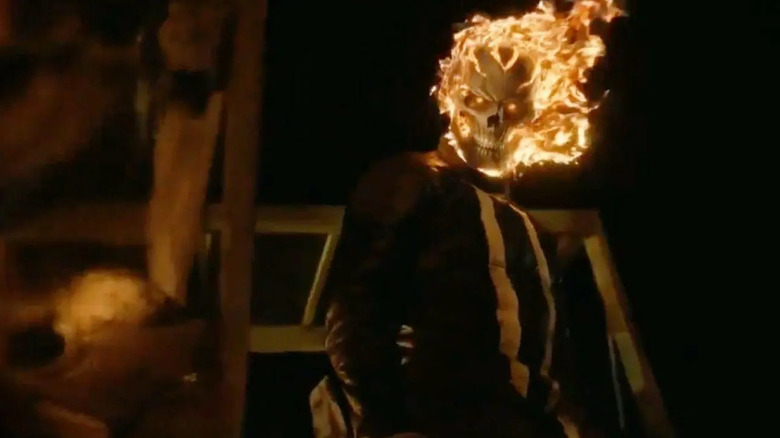 Gabriel Luna as Robbie Reyes in his Ghost Rider form in Agents of S.H.I.E.L.D.