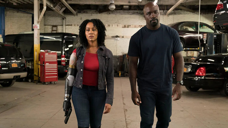 Simone Missick and Mike Colter as Misty Knight and Luke Cage in the second season of Luke Cage
