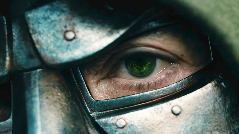 A closeup of Robert Downey Jr. as Doctor Doom's eye in Avengers: Doomsday