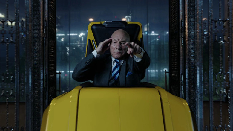 Patrick Stewart as Professor X, using his powers, in Doctor Strange in the Multiverse of Madness