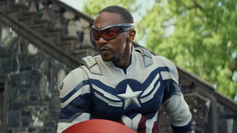 Anthony Mackie as Sam Wilson, preparing to fight in Captain America: Brave New World