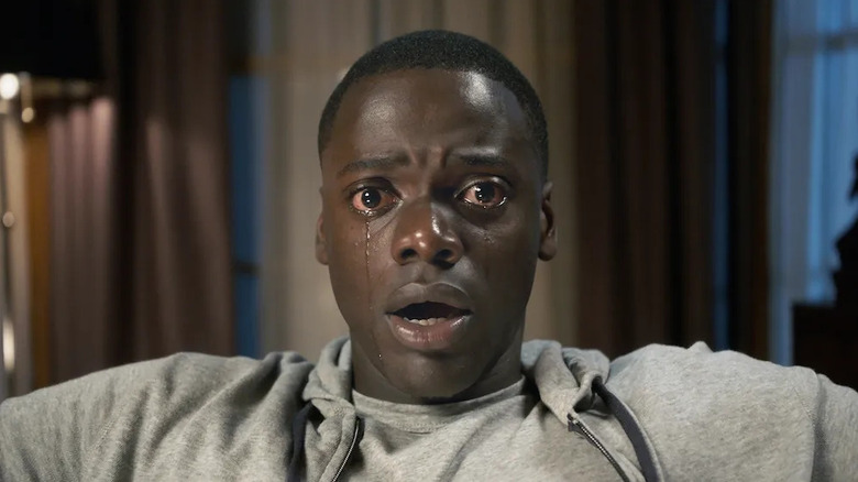 Daniel Kaluuya as Chris Washington, crying in Get Out.