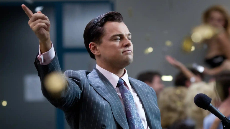 Leonardo DiCaprio as Jordan Belfort in The Wolf of Wall Street.