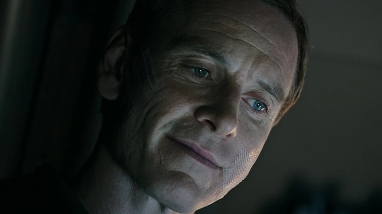 Michael Fassbender as David smiles in Alien: Covenant