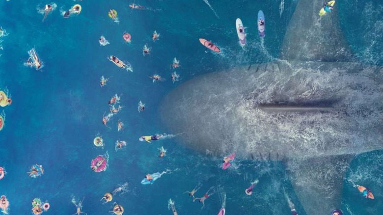 the meg sneaks up on swimmers