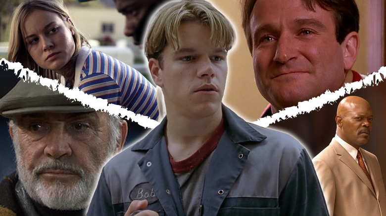 Images from Short Term 12, Finding Forrester, Dead Poets Society, and Coach Carter around Matt Damon in Good Will Hunting
