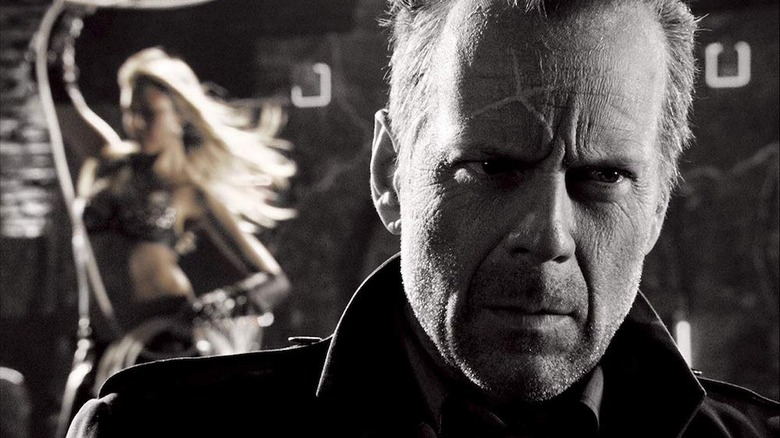Bruce Willis grimacing