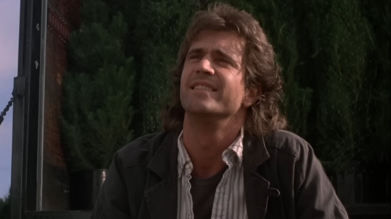 Martin Riggs (Mel Gibson) at a Christmas tree lot in Lethal Weapon