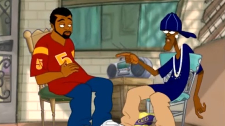 Craig and Smokey on the porch in Friday: The Animated Series