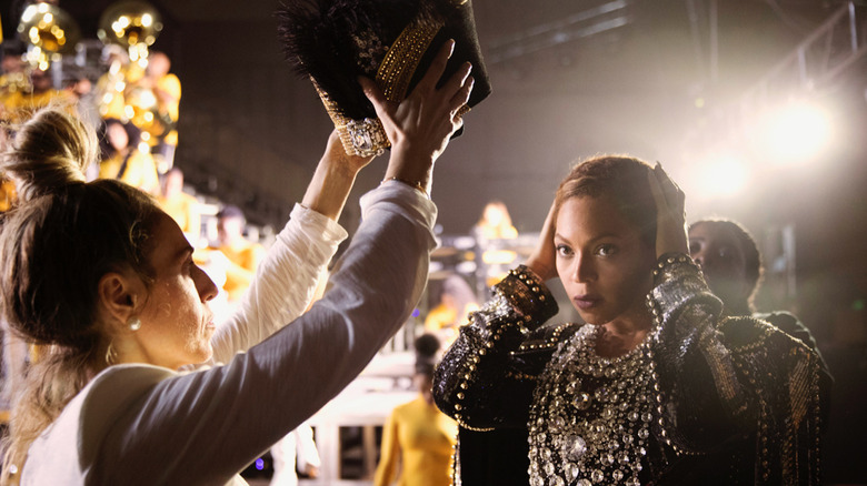Beyonce in scene from Netflix's Homecoming