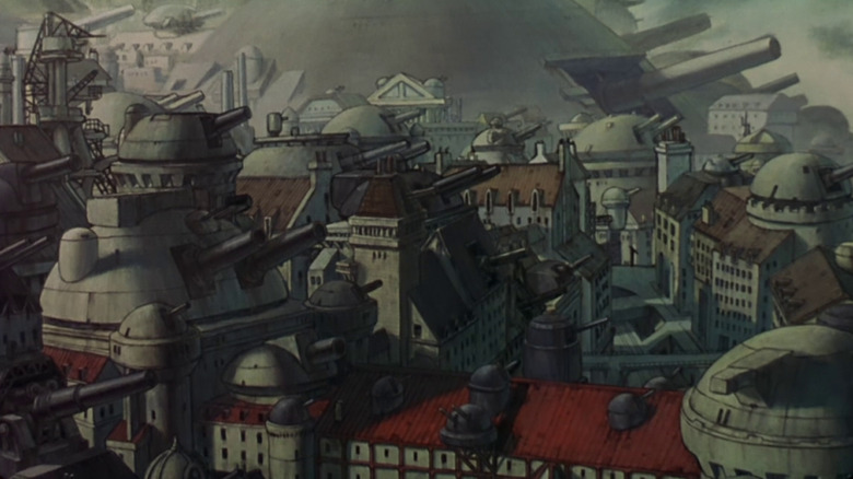 City full of giant guns